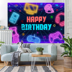 Bunter Science-Fiction Elektronisch Glücklich Geburtstag Hintergrund