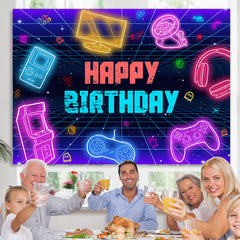 Bunter Science-Fiction Elektronisch Glücklich Geburtstag Hintergrund