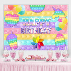 POP Es Snack Und Ballon Glücklich Geburtstag Hintergrund