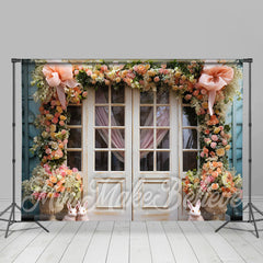 Bunt Quadrat Blume Stand Kaninchen Ostern Hintergrund