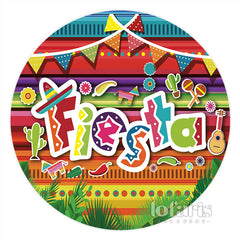 Bunt Streifen Runden Mexicana Fiesta Party Hintergrund