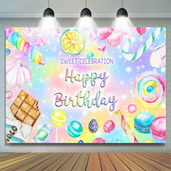 Bunt Süss Feier Süssigkeit Geburtstag Hintergrund