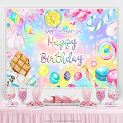Bunt Süss Feier Süssigkeit Geburtstag Hintergrund