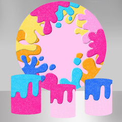 Bunt Aquarell Geburtstag Kreis Hintergrund Bausatz