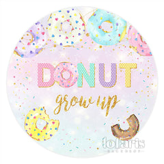 Bunt Krapfen Wachsen Hoch Glücklich Geburtstag Kreis Hintergrund