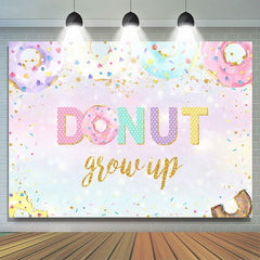 Bunt Donuts Und Konfetti Wachsen hoch Party Hintergrund
