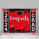 Glückwunsch Rot Schwarz Malen Glücklich Abschluss Hintergrund