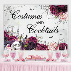 Kunde Und Cocktails Skelett Halloween Hintergrund