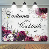 Kunde Und Cocktails Skelett Halloween Hintergrund