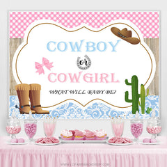 Cowboy Oder Cowgirl Was Wille Sei Babydusche Hintergrund