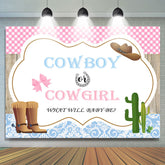 Cowboy Oder Cowgirl Was Wille Sei Babydusche Hintergrund