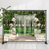 Kristall Anhänger Blumen Grün Feld Hochzeit Hintergrund