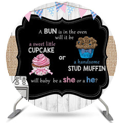 Cupcake Oder Zucht Muffin Kreis Baby Dusche Hintergrund