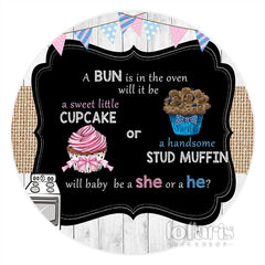 Cupcake Oder Zucht Muffin Kreis Baby Dusche Hintergrund