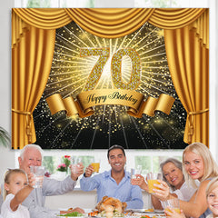 Vorhang Funkeln 70 Einfach Glücklich Geburtstag Hintergrund