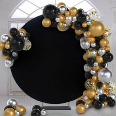 Brauch Design Runden Schwarz Party Foto Hintergrund Banner