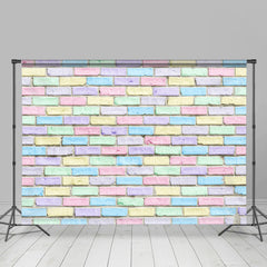 Niedlich Cremig Farbe Ziegel Wand Ostern Foto Hintergrund