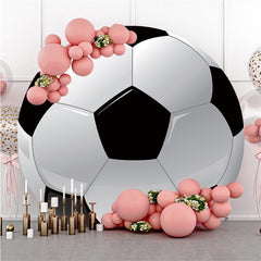 Niedlich Fußball Themenorientiert Runden Hintergrund Für Geburtstag Party