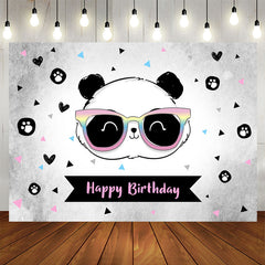 Niedlicher Panda Herz Dreieck Alles Gute zum Geburtstag Hintergrund