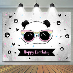 Niedlicher Panda Herz Dreieck Alles Gute zum Geburtstag Hintergrund