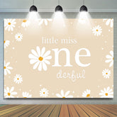 Daisy Floral Little Miss 1. Geburtstagshintergrund