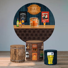 Dunkel Blau Holz Hintergrund Bausatz Für Geburtstag Party Bar