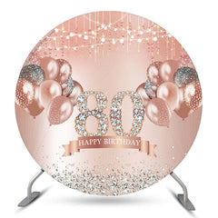 Diamant Ballon Rose Gold Runden 80 Geburtstag Hintergrund