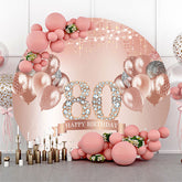 Diamant Ballon Rose Gold Runden 80 Geburtstag Hintergrund