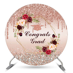 Diamanten Rose Gold Funkeln Blumen Kreis Grad Hintergrund