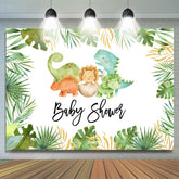 Dinosaurier Grün Wald Boho Babydusche Hintergrund