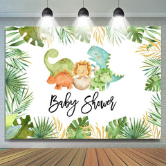 Dinosaurier Grün Wald Boho Babydusche Hintergrund