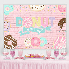 Krapfen Wachsen Hoch Mit Rosa Ziegel Baby Dusche Hintergrund