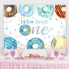 Krapfen Er ist Süss Eins Glücklich Geburtstag Hintergrund Für Junge