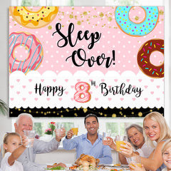Krapfen Süss Süssigkeit Land Glücklich 8 Geburtstag Hintergrund