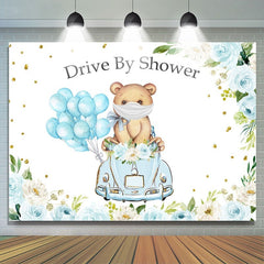 Antrieb Von Dusche Blau Luftballons babydusche Hintergrund