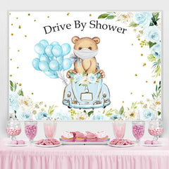 Antrieb Von Dusche Blau Luftballons babydusche Hintergrund
