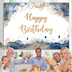 Eleganter blauer Graffiti Hintergrund zum Geburtstag