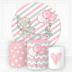 Elefant Kaninchen Mit Ballon Runden Geburtstag Hintergrund Bausatz