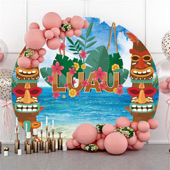 Unterhaltung hawaiisch Thema Luau Party Runden Hintergrund