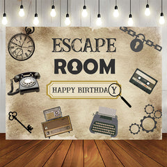 Escape Room Mystery Alles Gute zum Geburtstag Party Hintergrund
