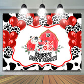 Bauernhof Heilige Kuh mit Ballon Alles Gute zum Geburtstag Hintergrund