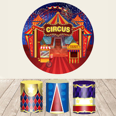 Fiesta Zirkus Themenorientiert Glücklich Geburtstag Runden Hintergrund Bausatz