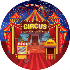Fiesta Zirkus Themenorientiert Glücklich Geburtstag Runden Hintergrund Bausatz