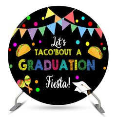 Flaggen Lasst uns Taco Kampf A Abschluss Runden Hintergrund