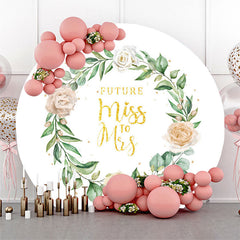 Blumen Boho Kreis Braut Dusche Hintergrund Abdeckung