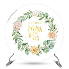 Blumen Boho Kreis Braut Dusche Hintergrund Abdeckung