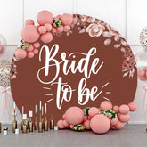 Blumen Boho Rot Runden Braut Dusche Hintergrund Abdeckung