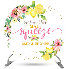 Blumen Ihr Hauptsächlich Squeere Braut Dusche Runden Hintergrund
