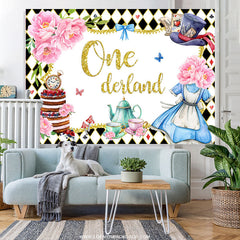 Blumen Magisch Fee Thema Onederland Geburtstag Hintergrund