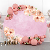 Blume Rosa Thema Geburtstag Runden Hintergrund Für Party